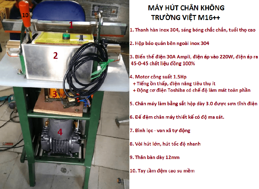 Động cơ máy hút chân không M16