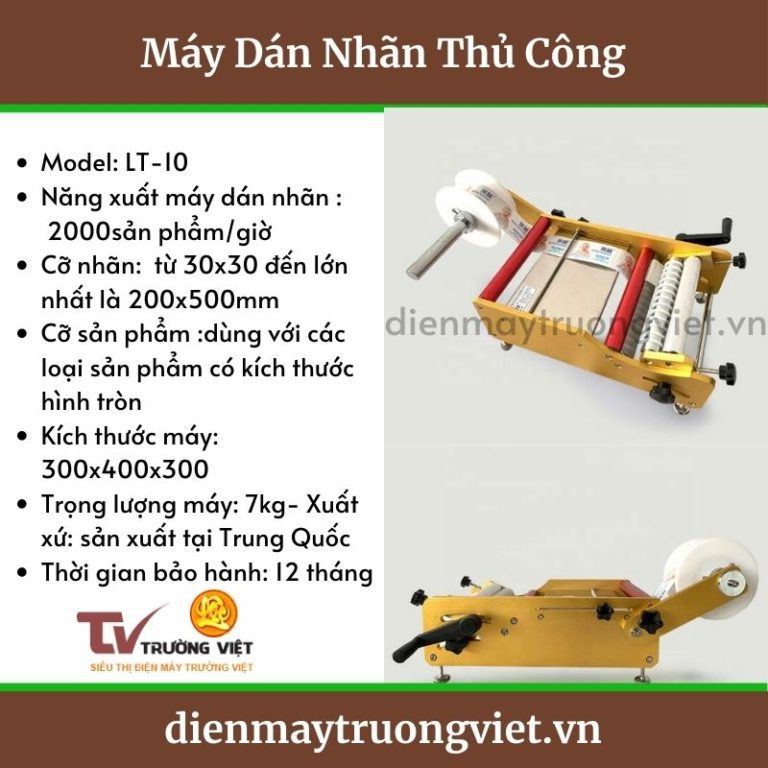 Thông số máy dãn nhãn thủ công