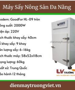 Thông số kỹ thuật máy sấy khô nông sản