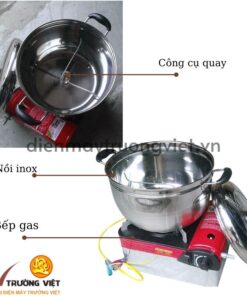 Cấu tạo máy làm bắp rang bơ bằng gas