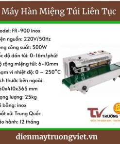 Thông số kỹ thuật máy hàn miệng túi liên tục