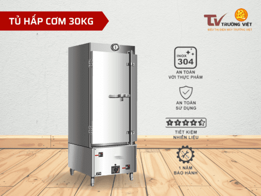 Giới thiệu tủ nấu cơm công nghiệp 30Kg 